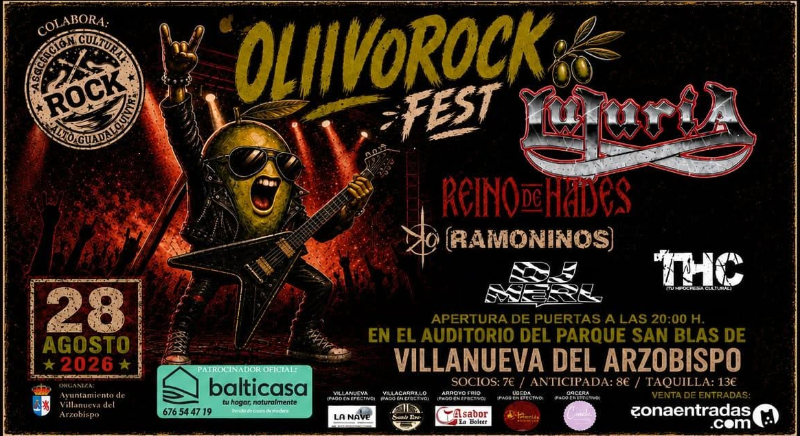 Reino de Hades en el I OLIVOROCK Fest (28 de Agosto, Jaén)